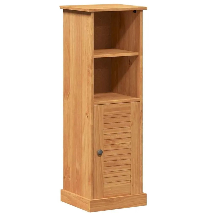 vidaXL Badezimmerschrank VIGO in Braun und Honigbraun mit Türen und Regalfächern, B/T/H: 37 x 34 x 110 cm - Bild 2