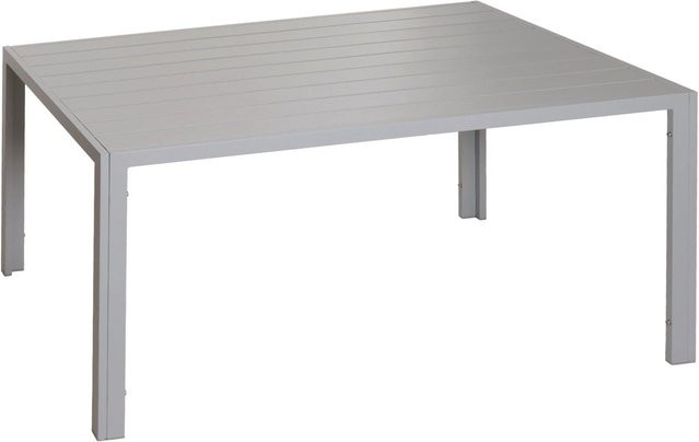 CHEFGASTRO Alu-Esstisch Hellgrau wetterfest für Terrasse und Außenbereich B/T/H: 140 x 72 x 80 cm - Bild 1