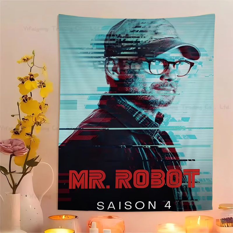 Mr. Robot Hippie Wandteppich mit buntem Blumenmuster als dekorativer Wandbehang in Multicolor - Bild 6