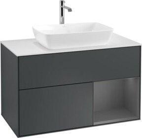 V&B Waschtischunterschrank Finion 100 mit Wandbeleuchtung, lackiert, B/T/H: 100 x 50,1 x 50,1 cm - Bild 1
