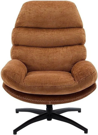 Vente-unique Sessel Lizuta mit gerader Rückenlehne in Terracotta aus Stoff, Höhe: 78 cm