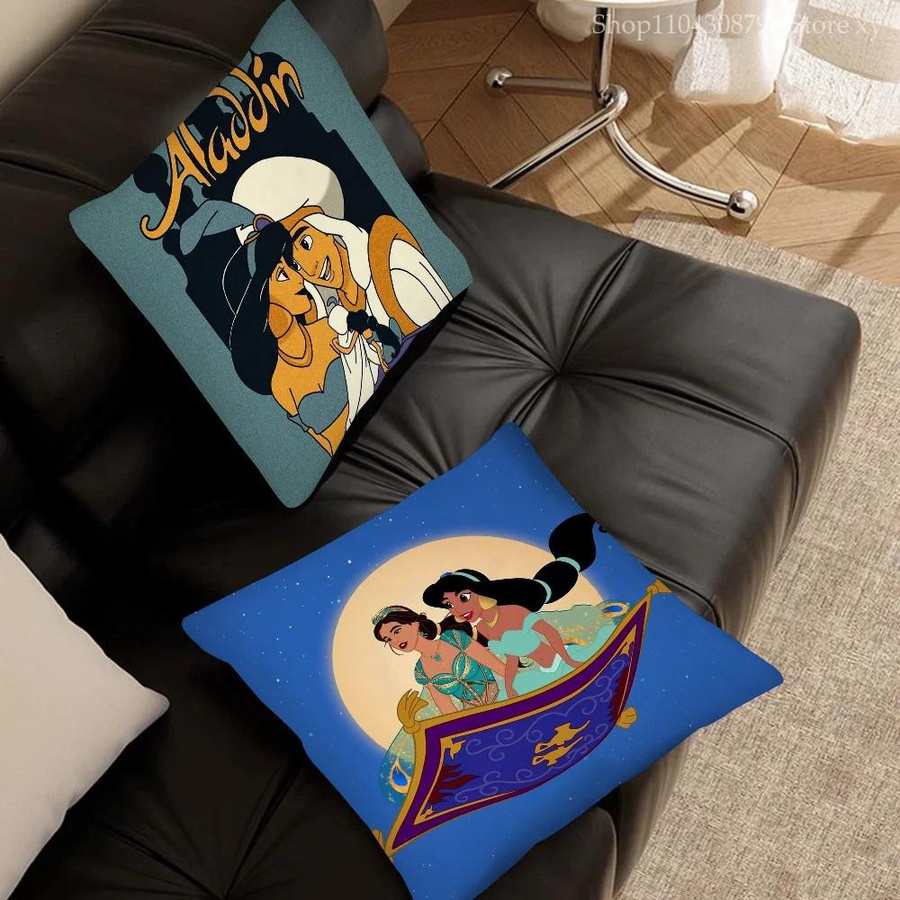 GUOYU HOMEDECOR Kissenbezug Aladdin Animiertes Märchen Quadratisch für Sofa und Wohnzimmer B/T/H: 40 x 40 cm - Bild 3