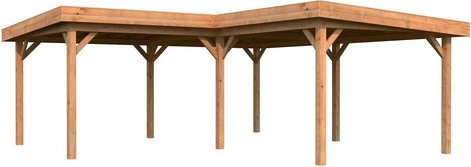 PALMAKO Pavillon Lenna in Braun, B/H/T: 588 x 245 x 588 cm - Bild 1