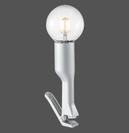 Just Light Klemmleuchte Turn me in Silber, Höhe: 20,7 cm