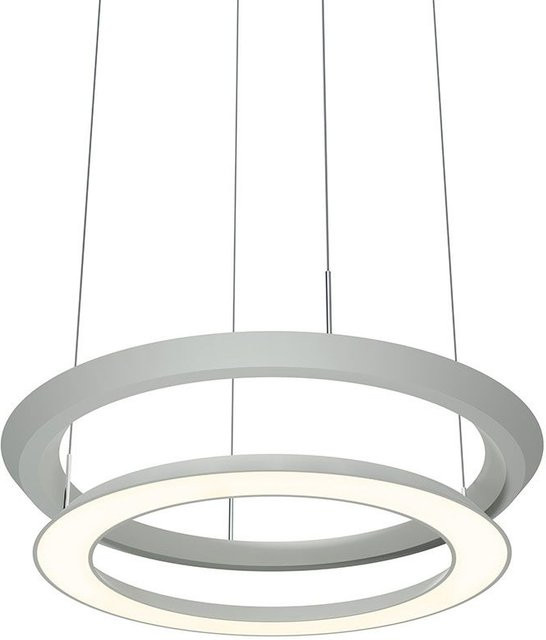 Oligo Yano LED-Pendelleuchte in Silber mit weißem Baldachin, dimmbar und höhenverstellbar mit Tunable White (2200K - 5000K) - Bild 1