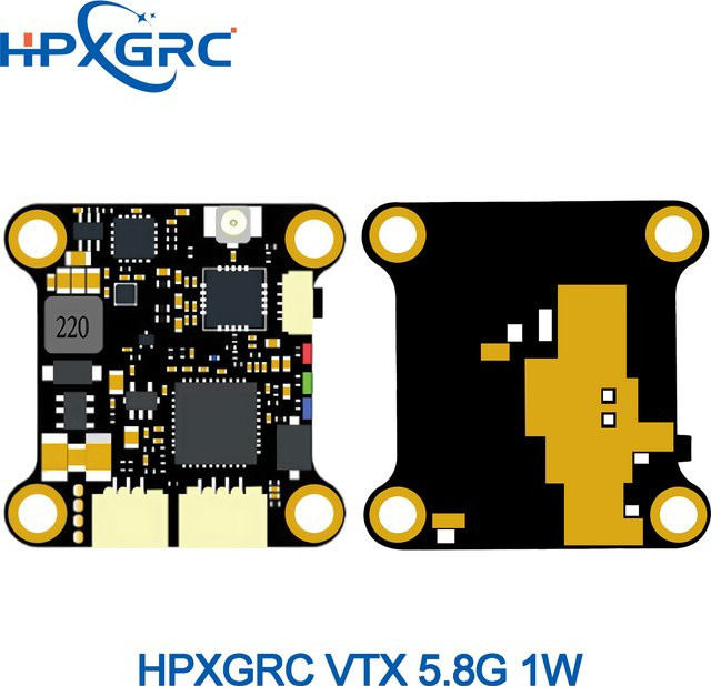HPXGRC 5.8G 1W 64-Bit VTX Videotransmitter für FPV-Drohnen in Schwarz - Bild 1