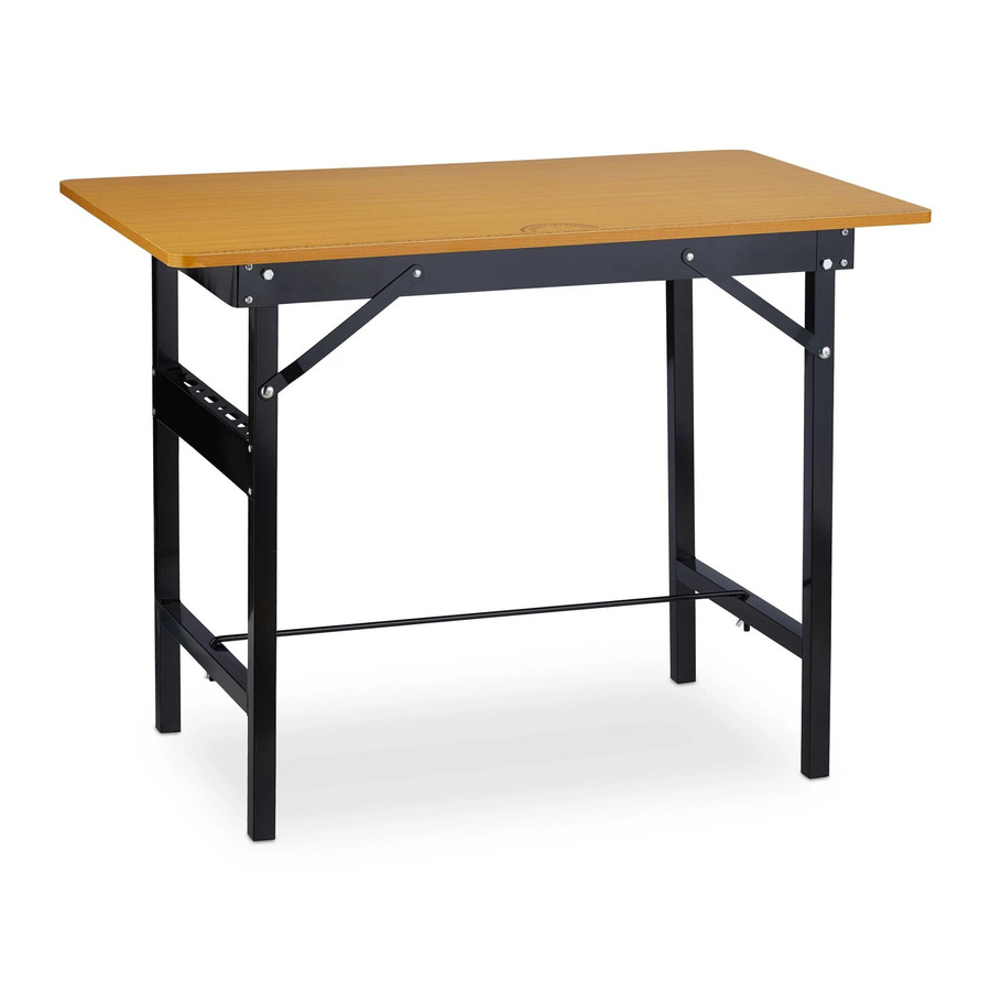 Relaxdays Klappbare Werkbank aus Stahl und MDF in Schwarz, Beige und Braun, B/T/H: 100 x 60 x 76 cm - Bild 2