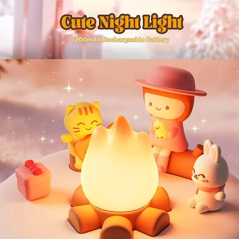 VENUSWING LED Weihnachtsmann Spieluhr mit warmem Licht und Glockendesign als Nachtlicht für Kinder - Bild 3