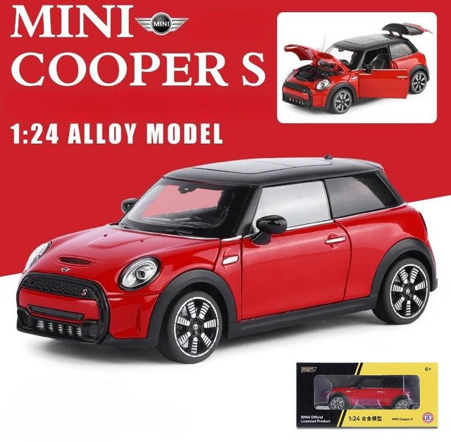 Linyi Toy Car Bmw Mini Cooper Salloy Automodell, 1:24, Druckguss, ab 14 Jahren - Bild 1