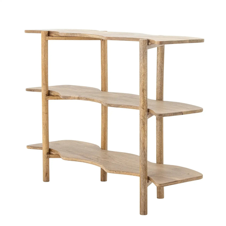 Bloomingville Bücherregal Rivoli aus Mangoholz in Nature Brown, B: 110 cm, H: 80 cm, T: 30 cm - Bild 1