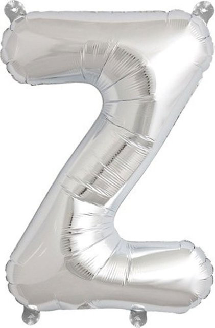 Rico Design Folienballon Buchstabe Z in Silber, Höhe: 36 cm - Bild 1
