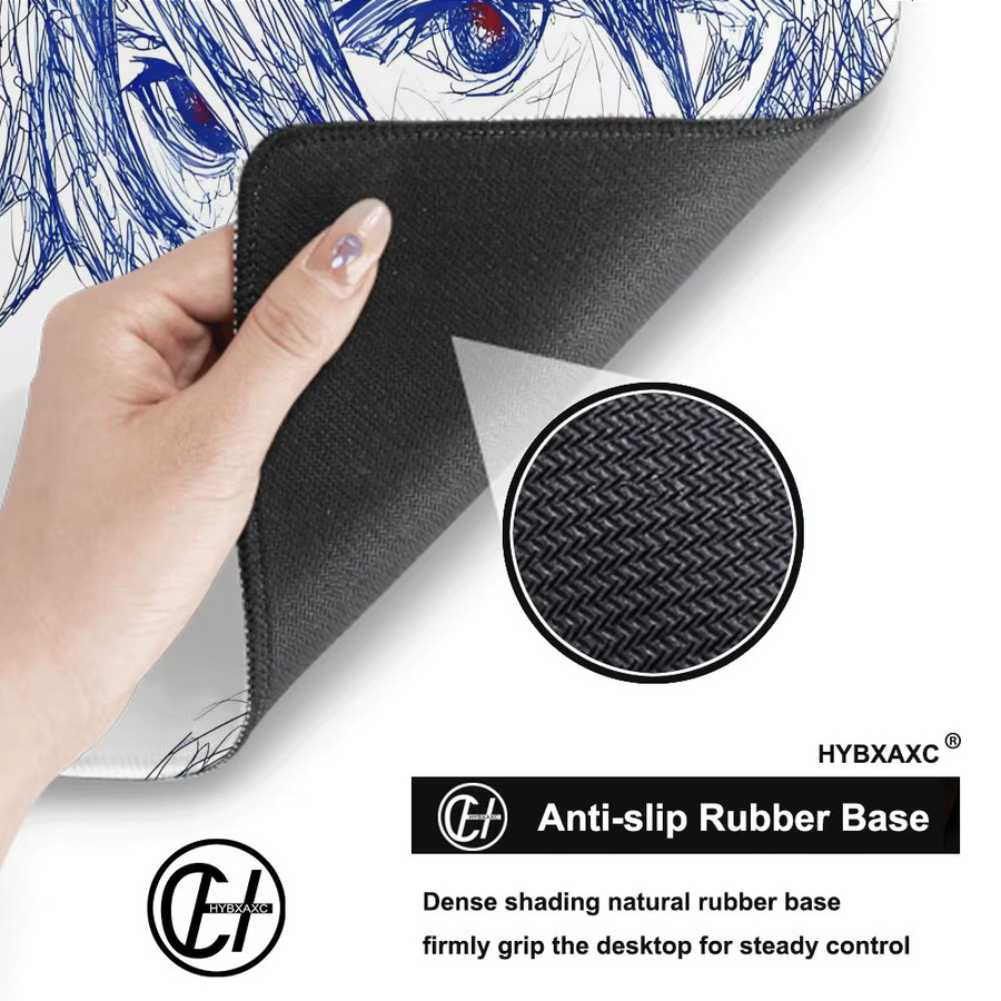 HYBXAXC Code Geass Mauspad XXL in Schwarz, wasserdichte Schreibtischunterlage aus PU-Leder für Gamer und Home Office - Bild 3