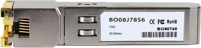 Transition Networks TN-SFP-10G-T BlueOptics BO08J78S6 SFP+ Transceiver Kupfer RJ45 10GBASE-T Silber - Bild 1