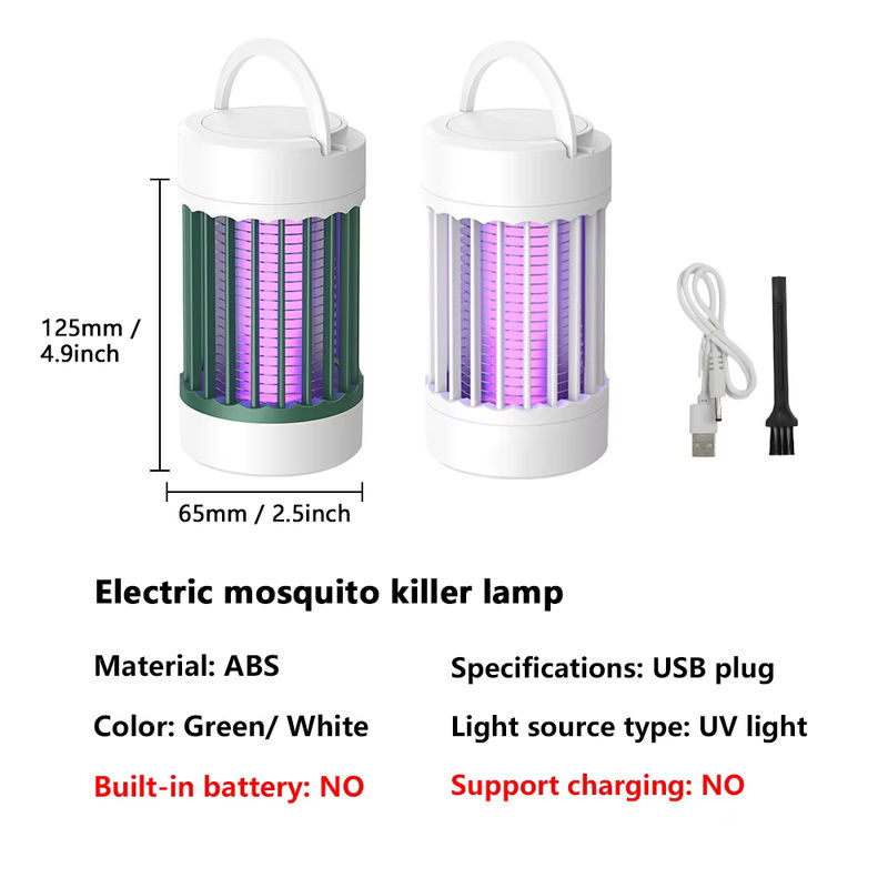 PARKSON Elektrische Moskito-Falle mit UV-Licht in Weiß für Schlafzimmer und Outdoor Camping, B/T/H: 12,5 x 6,5 x 12,5 cm - Bild 3