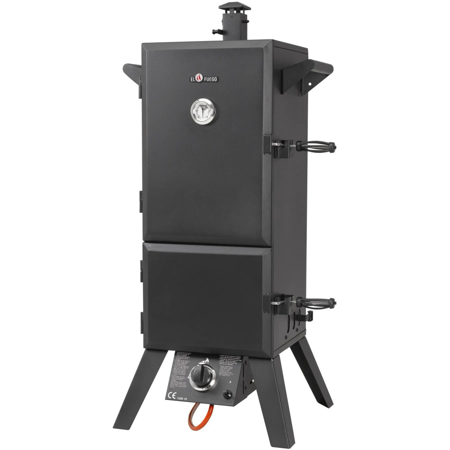 El Fuego Gas-Räuchergrill Portland XL in Black mit Thermometer und Wasserschale, B/T/H: 127,5 x 64 x 50 cm - Bild 3