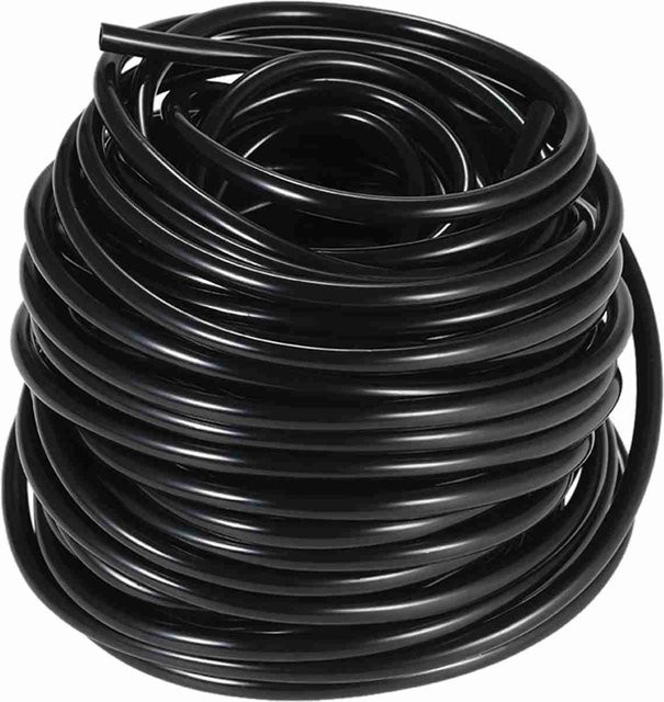 Fdit Tropfbewässerungssystem Schlauchleitung für Garten und Haus, 50 m, Schwarz, 4/7 mm - Bild 1