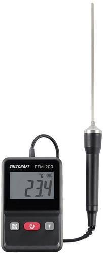 Voltcraft PTM-200 Einstichthermometer mit Pt1000 Fühler für Kontaktmessungen im Bereich von -200 bis 200°C in Schwarz und Weiß - Bild 1