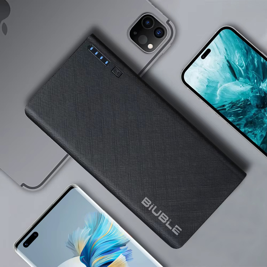 Tragbare Power Bank mit 20000 mAh Schnellladefunktion in Schwarz - Bild 5