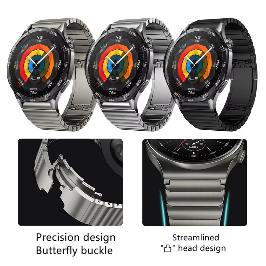 Jansin Uhrenarmband Edelstahl, 22 mm, für Huawei GT6 Pro 46 mm - Bild 2