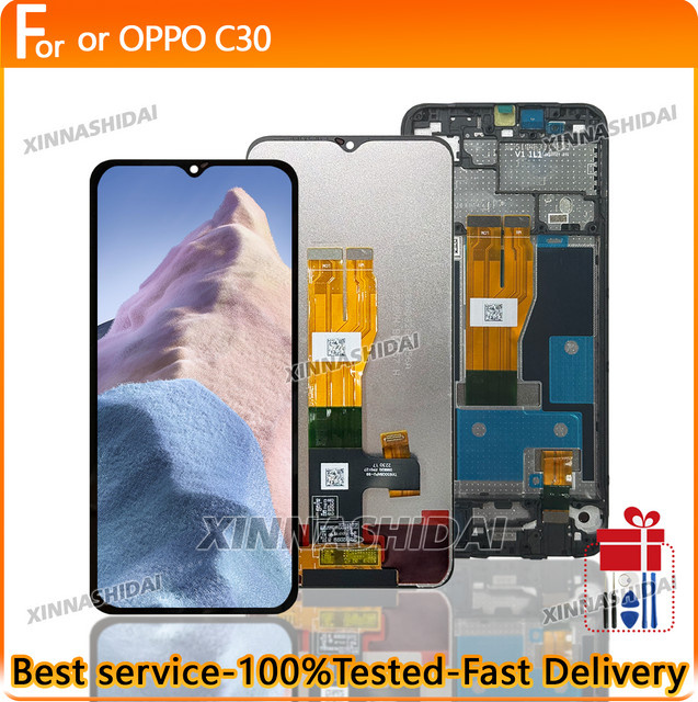 Oppo C30 LCD-Display-Ersatzset mit Digitizer und Rahmen in Schwarz - Bild 1