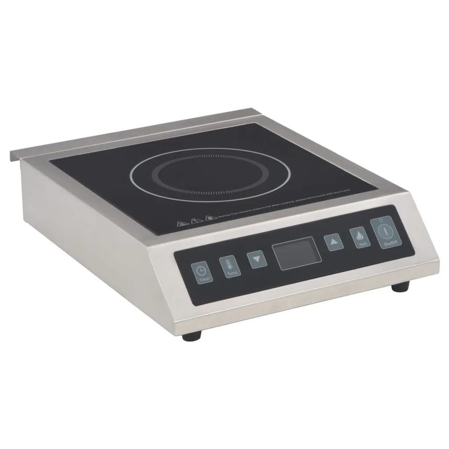 vidaXL Elektrisches Tisch-Induktionskochfeld mit Touchscreen und Digitaldisplay, 3500 W, Schwarz/Silber - Bild 2
