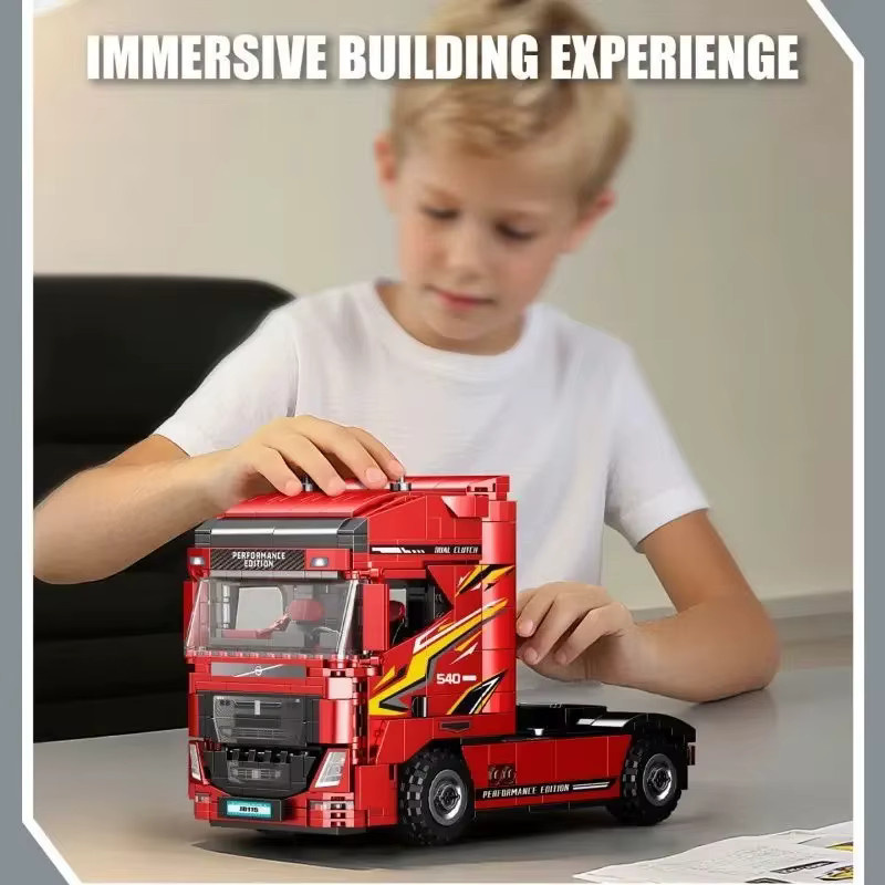 XMWL LKW-Kopfmodell Bausteine Technik-Serie, Schwerlast-LKW Sattelzugmaschine, Spielzeug - Bild 4