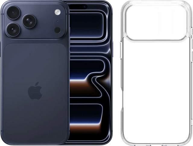 Apple iPhone 17 Pro Max 1TB Blau mit BlueBuilt Protective Backcover Transparent - Bild 1