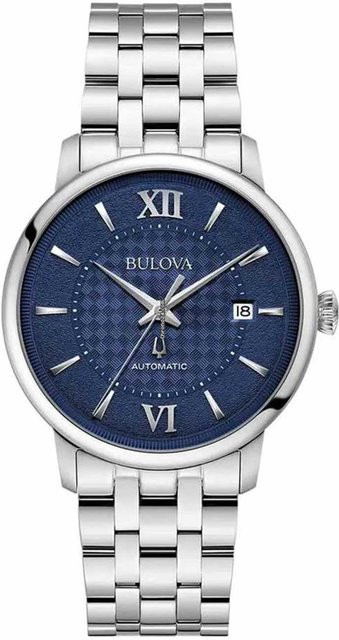 Bulova Herrenuhr Hudson, Automatik, Edelstahl, Blau, 39 mm - Bild 1