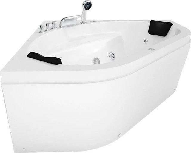 AcquaVapore Whirlpool Eckwanne W20R mit Radio in Schwarz oder Weiß, B/T: 140 x 140 cm - Bild 1