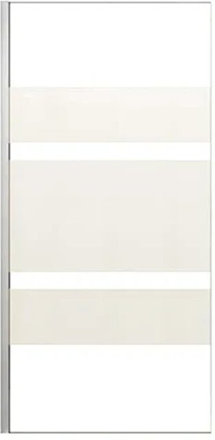 Duschparadies Walk In Duschabtrennung mit Seitenwand aus 6mm Nano Glas, Satiniert mit Streifen, Hochglanz Verchromt, B: 110 cm, H: 190 cm - Bild 1