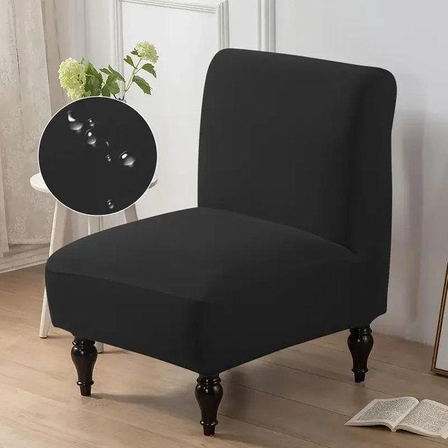 Bestbags Elastischer Armloser Stuhlbezug in Schwarz für Esszimmerstühle - Bild 1
