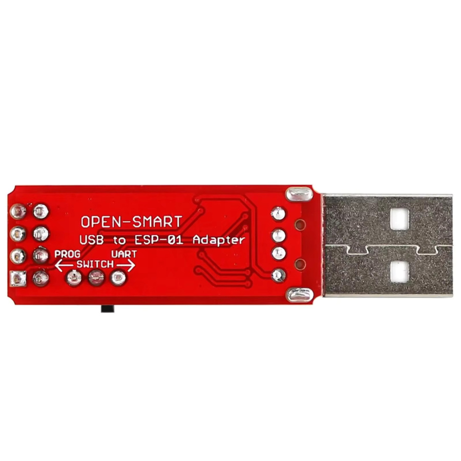 wishiot USB zu ESP8266 ESP-01 WLAN-Adaptermodul mit CH340G in Rot, Serieller Konverter für Arduino IoT-Projekte und drahtlose Programmierung - Bild 2