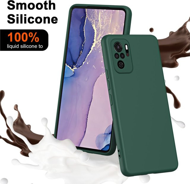 Stoßfeste Silikonhülle für Xiaomi Redmi Note 10 4G und Redmi Note 10S in Blau und Grün - Bild 1