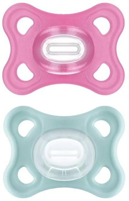 MAM Comfort Silikonschnuller für 0 bis 6 Monate in Rosa und Beige - Bild 1