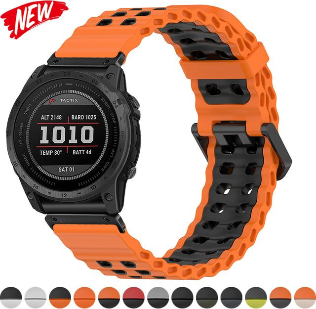 CAOWTAN Uhrenarmband Silikon, Bicolor, Unisex - Bild 1