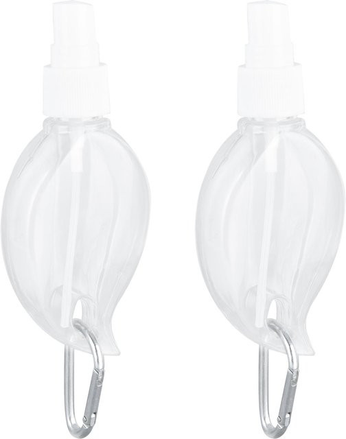 TOMTOP JMS Nachfüllbare Kunststoff Flaschen mit Schlüsselanhänger, 2 Stück, 50 ml, Weiß - Bild 1