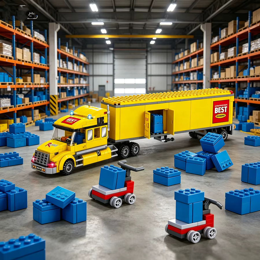 GSF Stadt-Großlast-LKW, Sattelauflieger, Modellbausteine - Bild 3