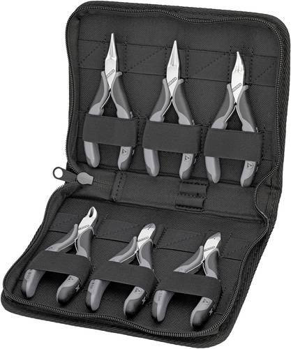 Knipex 00 20 17 ESD Elektronikzangen-Set 6-teilig in Schwarz/Grau - Bild 1