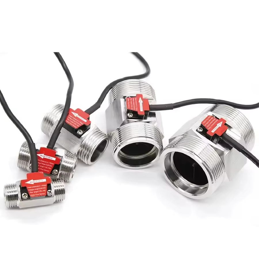 Hall-Durchflussmesser aus Edelstahl als Turbinen-Wasserdurchflusssensor und elektromagnetischer Impuls-Durchflusssensor in Silber für Wasserspender - Bild 3