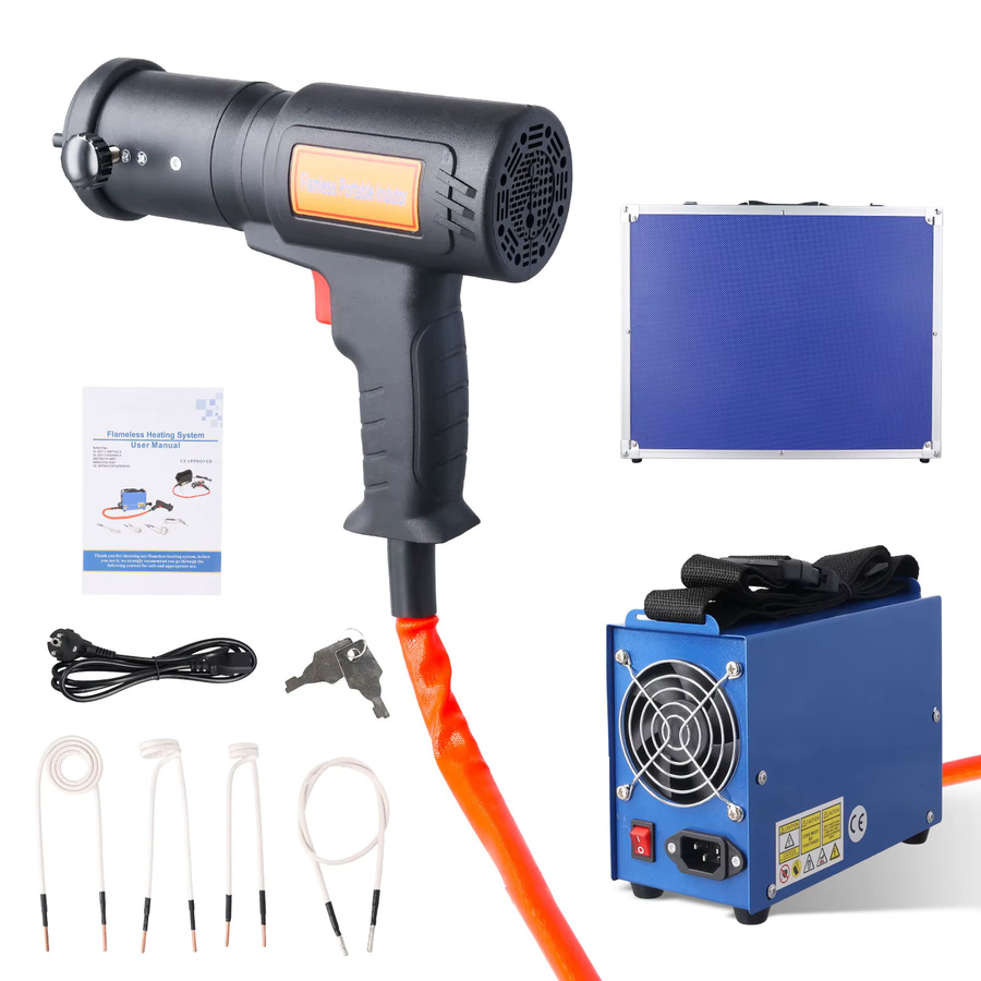 Podofo Handgehaltener Magnetischer Induktionsheizer 1500W Hochleistungs-Induktionsheizgerät Komplettset zum Entfernen von verrosteten Autobolzen und -muttern - Bild 4