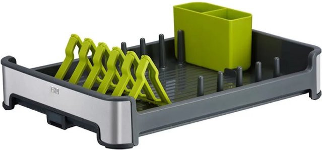 PROREGAL Geschirrtrockner aus mattem Edelstahl und Kunststoff in Anthrazit, H x B x T: 13 x 31 x 44,7 cm - Bild 1