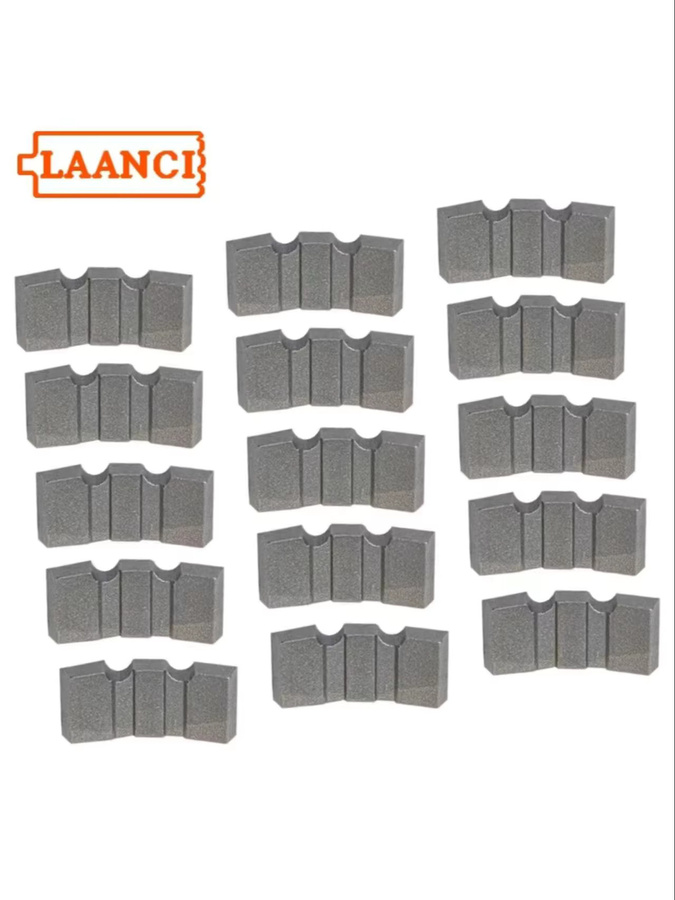 LAANCI Diamantsegmente für Nass- und Trockenbohrer, 10 Stück, grau, für Durchmesser 40-254 mm, Maße: 10 x 3,6-4,3 x 24 mm, ideal für Beton - Bild 4