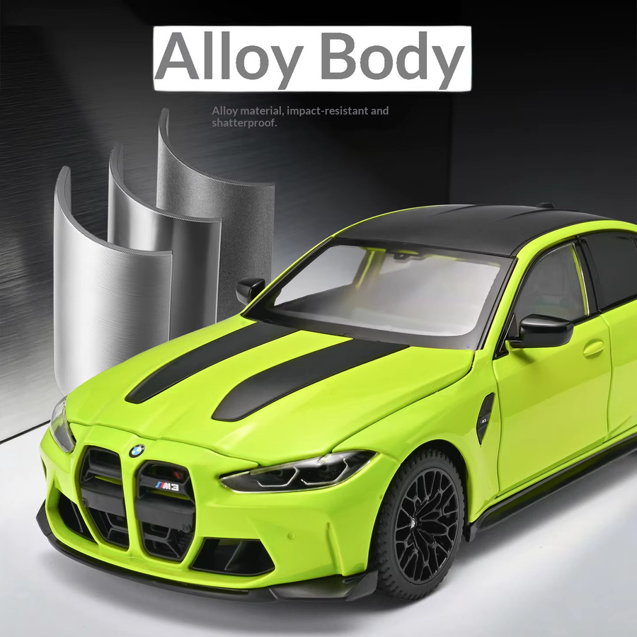 Maisto BMW M3 Automodell, 1:24, Metall, Gelb - Bild 3