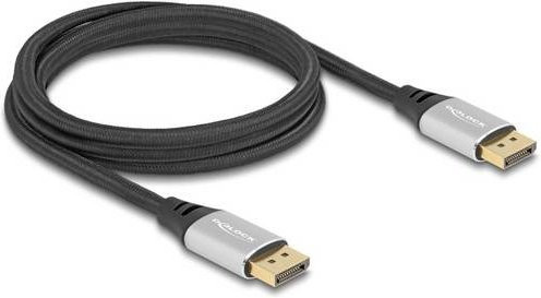 Delock DisplayPort Anschlusskabel Schwarz Silber 2m mit vergoldeten Steckkontakten - Bild 1