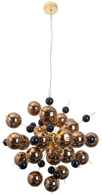 Näve Pendelleuchte Explosion in Gold mit Glas und Metall, B/H/T: 65 x 150 x 65 cm - Bild 1