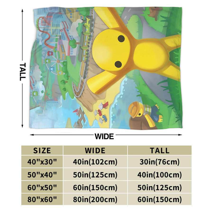 DIANASORZA Home Flanell Tagesdecke Wobbly Life Sandbox-Design, Mehrfarbig, B/B/H: 152,4 x 127,0 x 1,0 cm - Bild 1