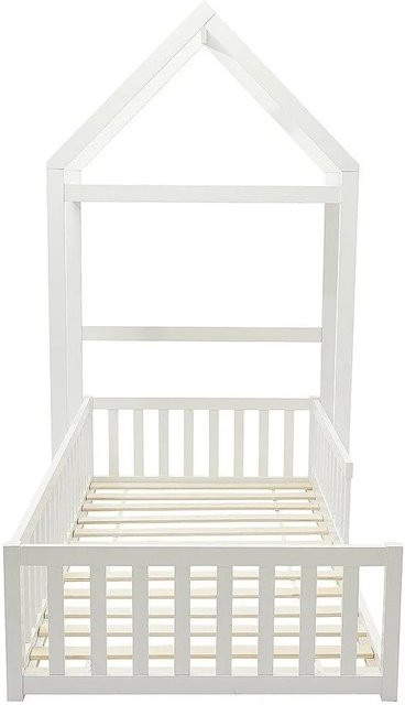 Vente-unique Hausbett Varlaine für Kinder aus Kiefer und MDF, Farbe Weiß, Höhe: 187 cm, Breite: 90 cm - Bild 1
