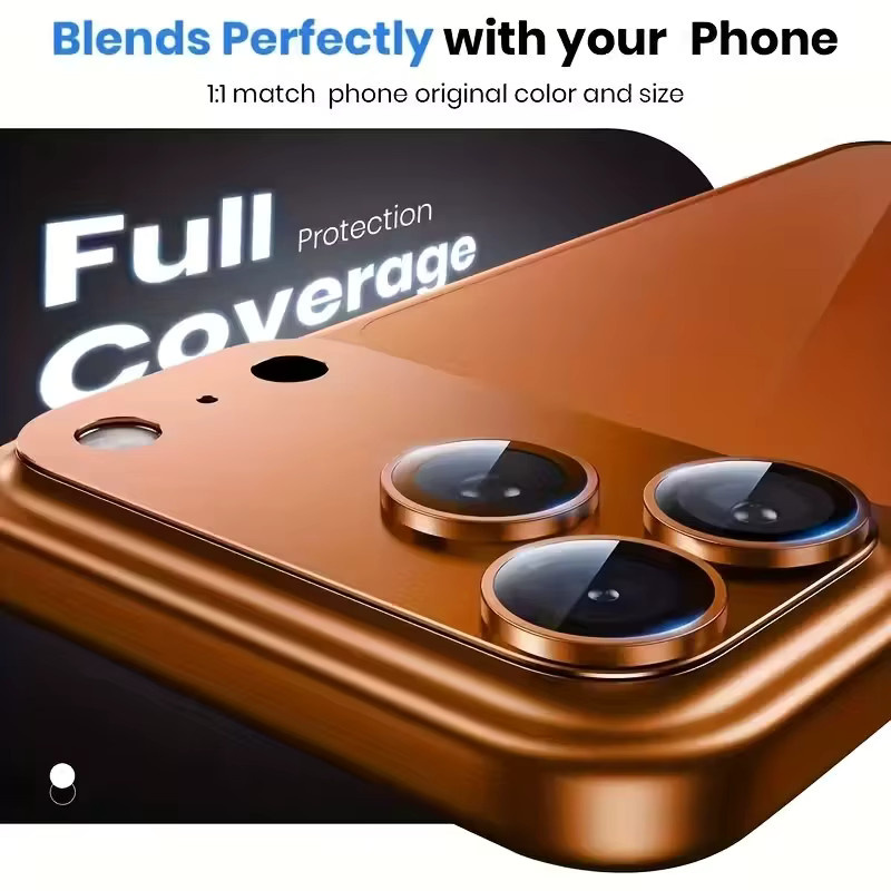 Metallglas-Kameraobjektivschutz für iPhone 17 Pro und iPhone 17 Pro Max sowie iPhone 17 Air in Schwarz - Bild 4