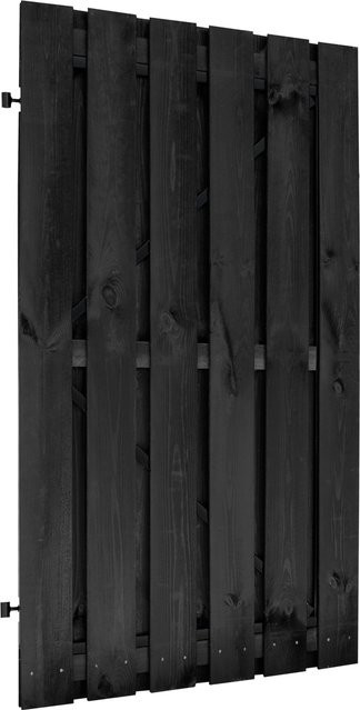 Einstellbares Gartentor mit Torrahmen in Schwarz, B: 100 cm, H: 180 cm - Bild 1