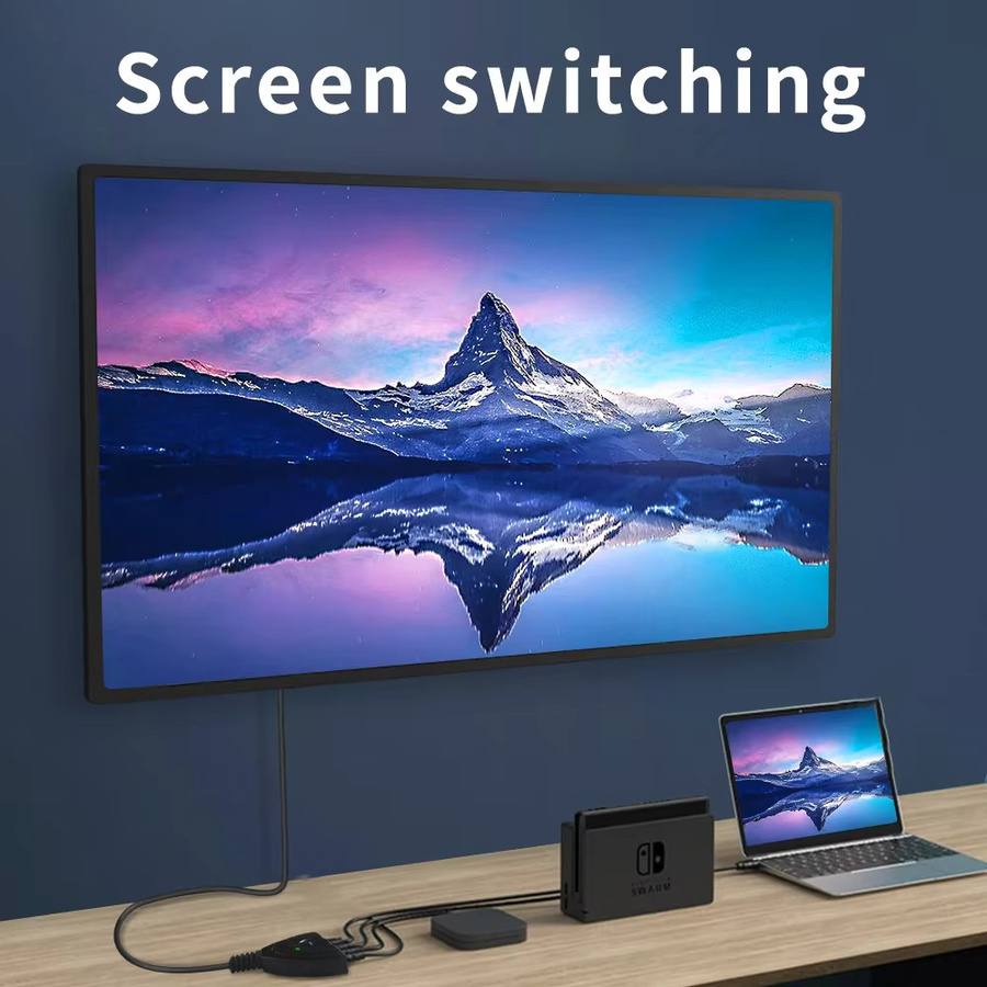 DUTRIEUX HDMI KVM-Splitter 3-Port Video Switcher Hub in Schwarz mit 3 Eingängen und 1 Ausgang, unterstützt 4K UHD, 2K, 3D und 1080P für DVD, HDTV, Xbox und PlayStation - Bild 6